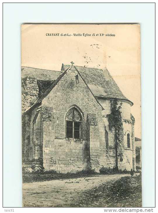 Dép 37 - Militaria - Cachets - Cravant - Vieille église - Cachet Au Dos Camp De Cravant Correspondance Militaire - Autres & Non Classés