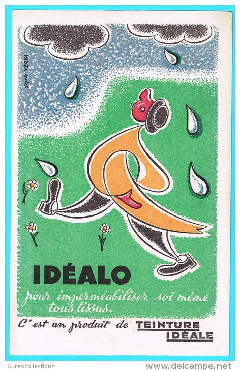 BUVARD BUVARDS Algerie Algeria France Publicité Pub Dyeing Teinture Ideale Idealo Tissue Impermeable - Peintures