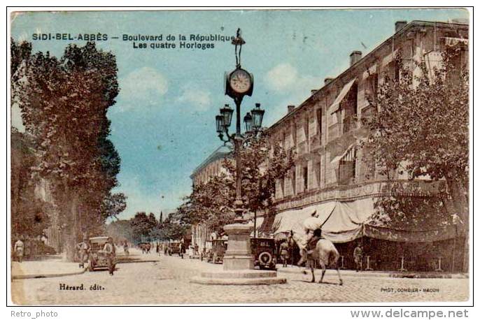 Algérie, Sidi Bel Abbès, Boulevard De La République, Les Quatre Horloges - Sidi-bel-Abbès