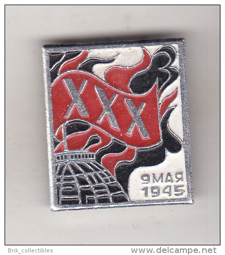 USSR Old Pin Badge - 30th Anniversary Of Victory In WW II - 1945-1975 - Andere & Zonder Classificatie