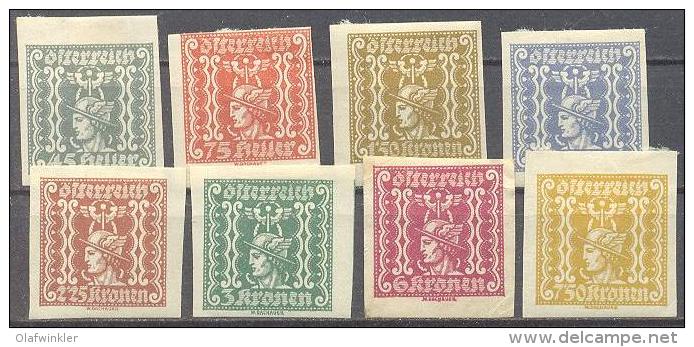 1921-22 Merkur Geschnitten ANK 409-16 / Mi 409-16 / Sc P48-55 / Y&T J56-63 Ungebraucht / Neuf Avec Charniere / MH - Journaux