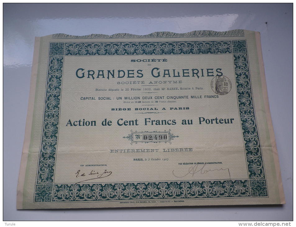 GRANDES GALERIES (1907) - Other & Unclassified