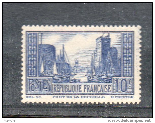 LOT 614 - FRANCE N° 261 * (charnière) Type III -  PORT DE LA  ROCHELLE - Cote 160€ - Neufs