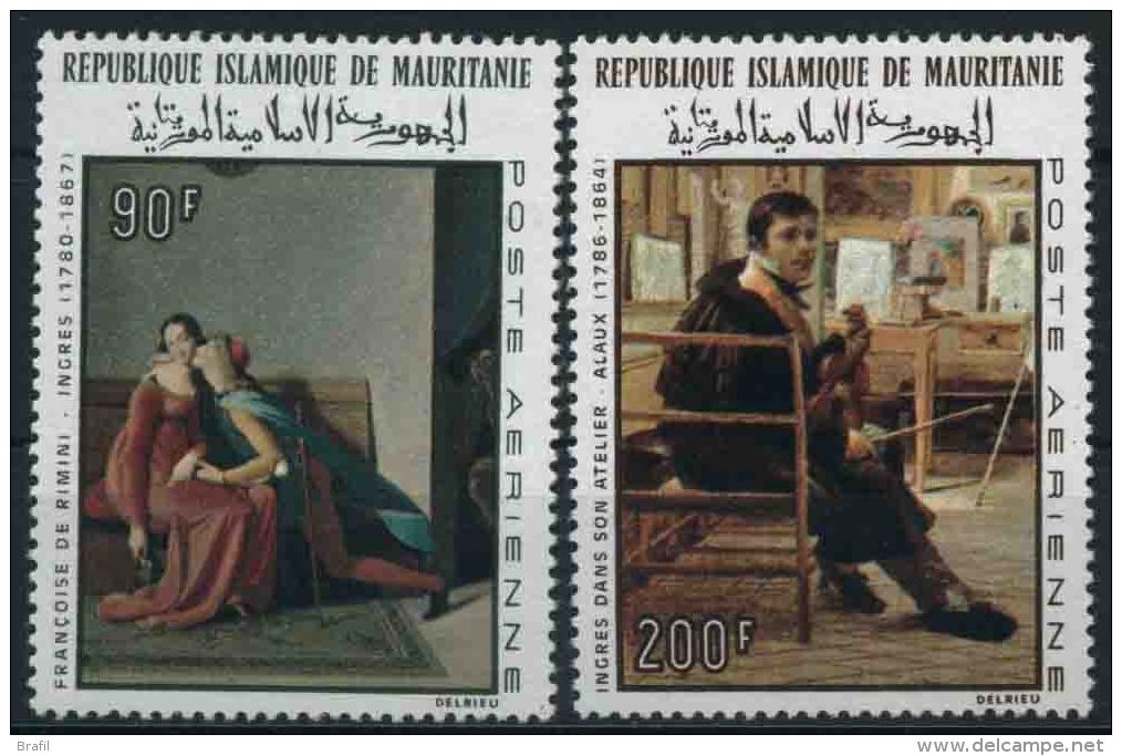 1969 Mauritania, Cent. Morte Dominique Ingres,serie Completa Nuova (**) - Mauritania (1960-...)