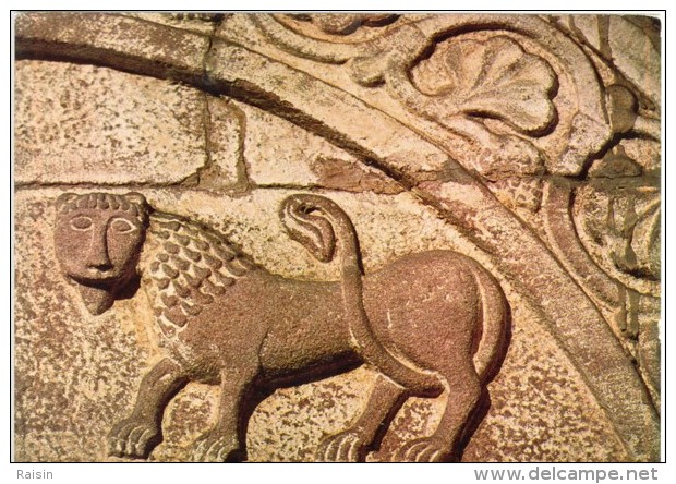 68 Murbach Eglise Abbatiale (XIIe S.)  Tympan Du Portail Sud  Détail :  Lion Tirant La Langue  BE - Murbach