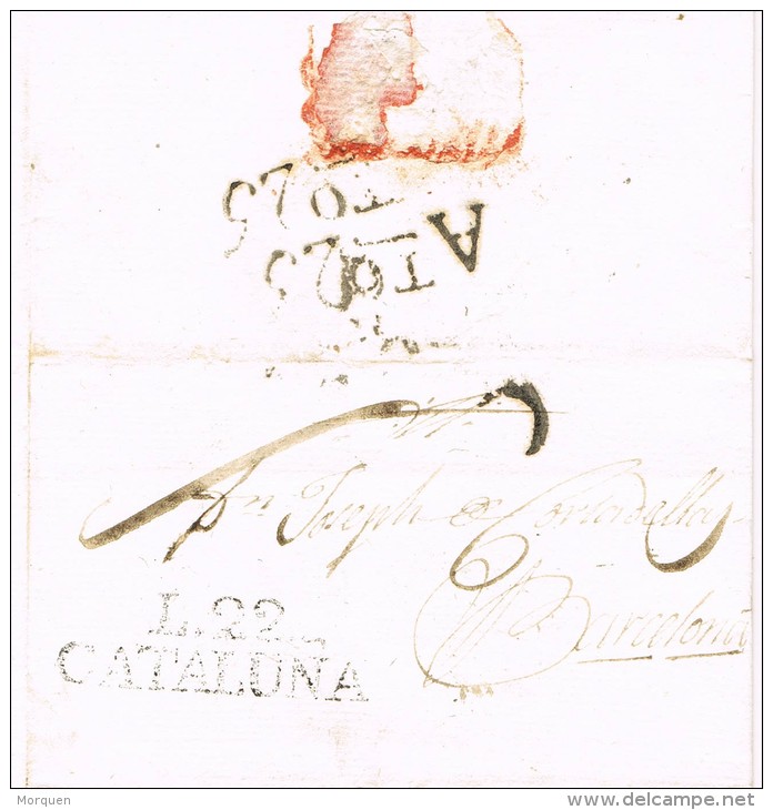 5266. Carta Entera Pre Filatelica ALBESA (Lérida) 1807 - ...-1850 Prefilatelia
