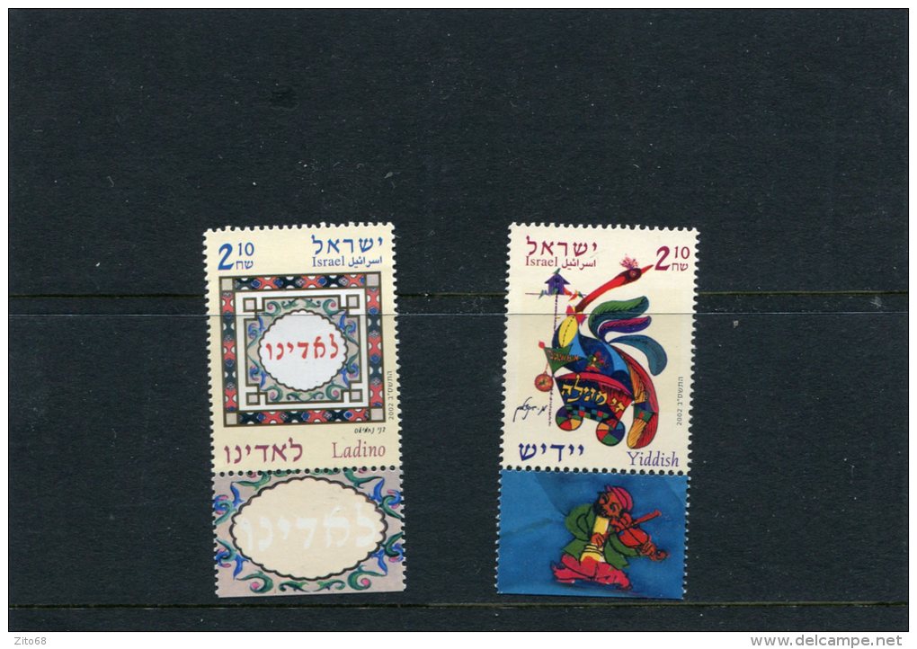 ISRAEL 2002 Y&T 1605-1606** Cote 3 - Ungebraucht (mit Tabs)