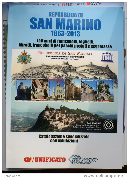 SAN MARINO CATALOGO UNIFICATO 1863-2013 - Italie
