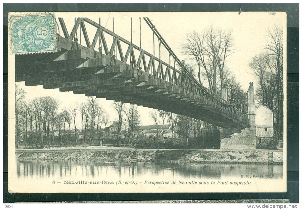 NEUVILLE-sur-OISE , Perspective De Neuville Sous Le Pont Suspendu Abk136 - Neuville-sur-Oise