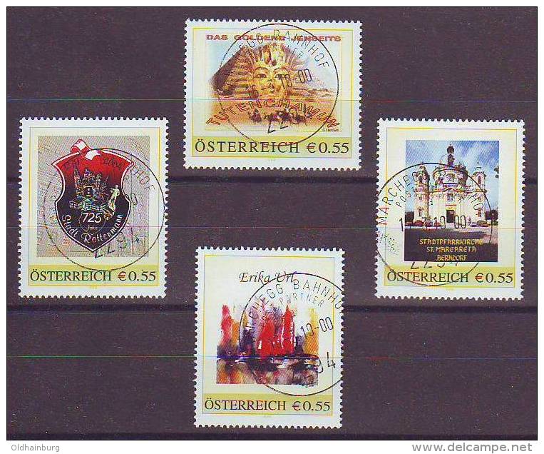 0446u: Personalisierte Marken, Gestempelt- Lot, Alle Mit €uro- Zeichen - Persoonlijke Postzegels