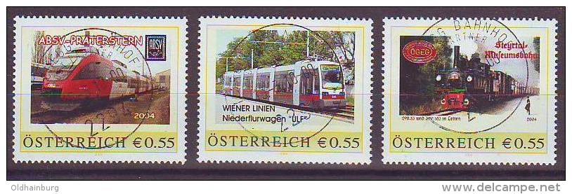 0446x: Personalisierte Marken, Gestempelt- Alles Eisenbahnmarken, Alle Mit €uro- Zeichen - Persoonlijke Postzegels