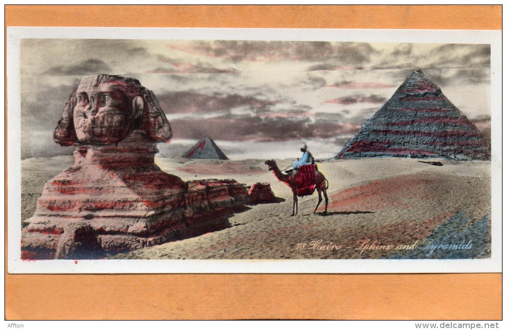 Sphinx Egypt Old Real Photo Postcard - Sphynx