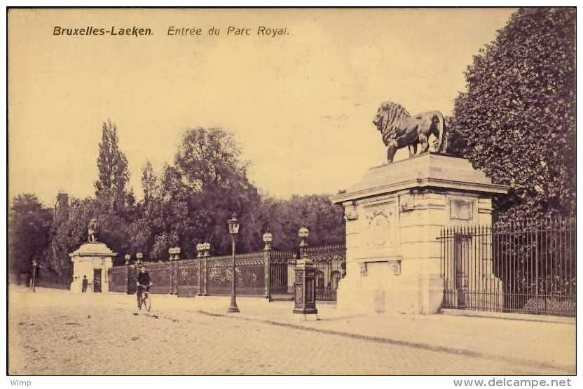 Laeken -  Entrée Du Parc Royal / Cycliste  /Carte Lux N° 7521 - Laeken