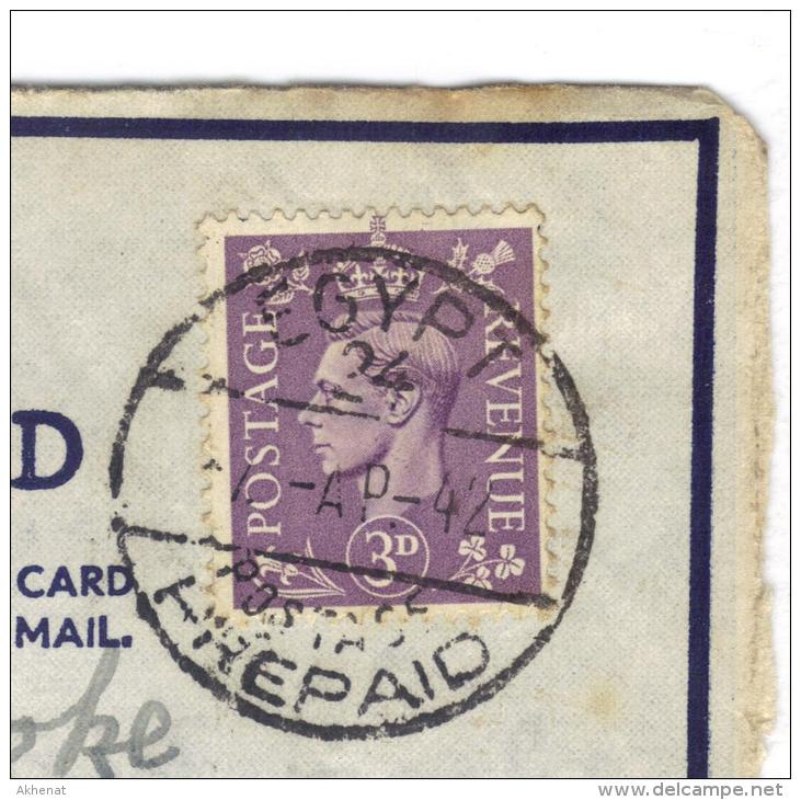 VER2984 - GRAN BRETAGNA GVI 3d 7 - AP - 42 , Lettera Molto Rovinata - Storia Postale