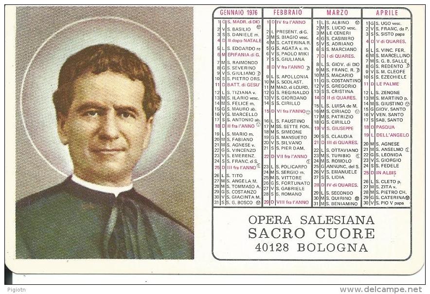 CAL165 - CALENDARIETTO 1976 - OPERA SALESIANA SACRO CUORE - BOLOGNA - Formato Piccolo : 1971-80