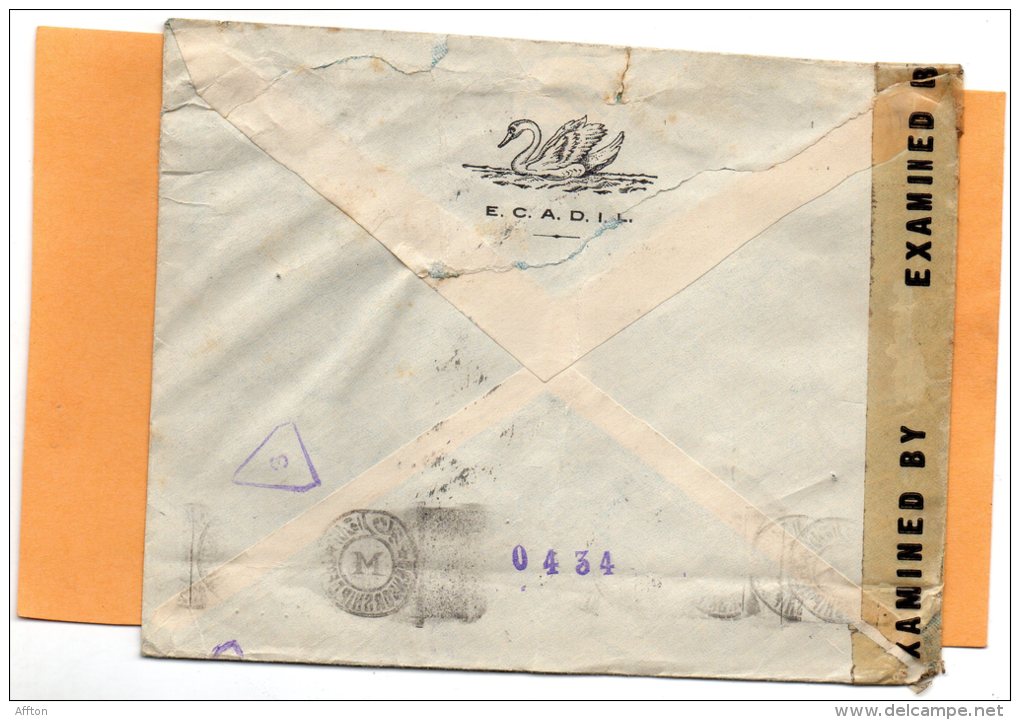 Egypt 1944 Censored Cover Mailed To USA - Briefe U. Dokumente