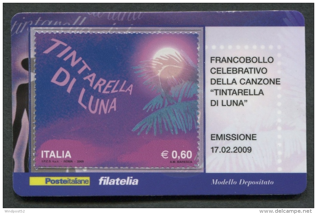 ITALIA TESSERA FILATELICA 2009 - TINTARELLA DI LUNA - 304 - Philatelistische Karten