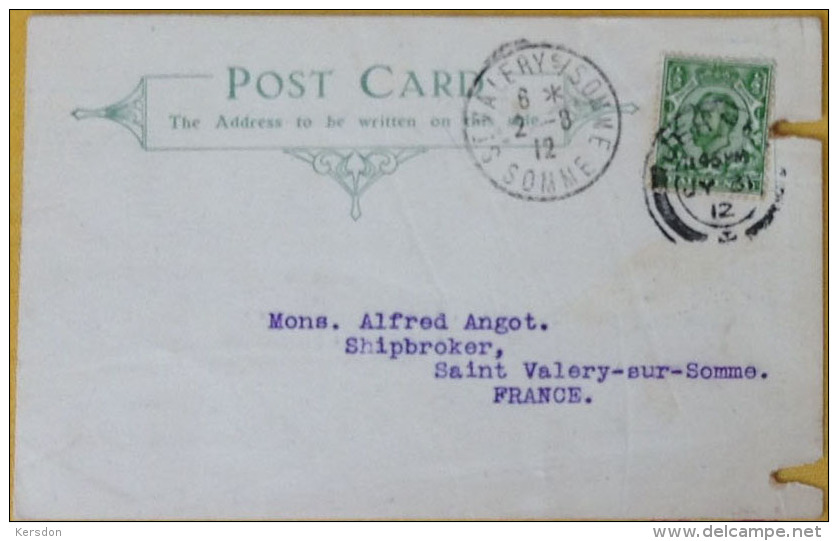 Carte De Correspondance Recto Verso - 9x14 - Alfred Angot - Courtier - St Valery Sur Somme - Altri & Non Classificati