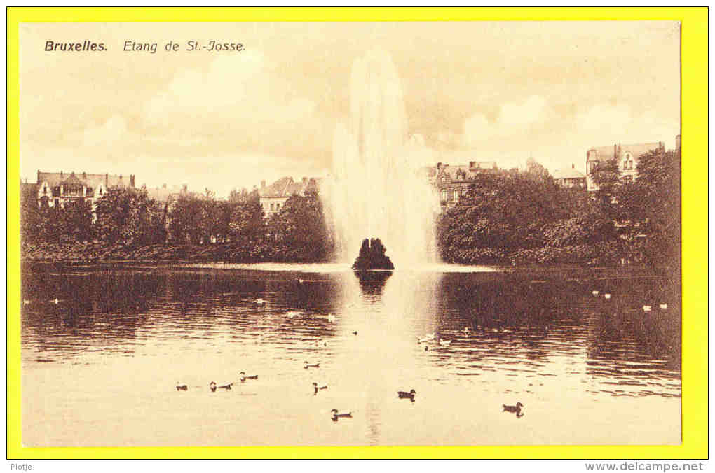 * Sint Joost Ten Node (Brussel - Bruxelles - Brussels) * (6296 Carte Lux Belgique 243) Etang De Saint Josse, Fontaine - St-Josse-ten-Noode - St-Joost-ten-Node