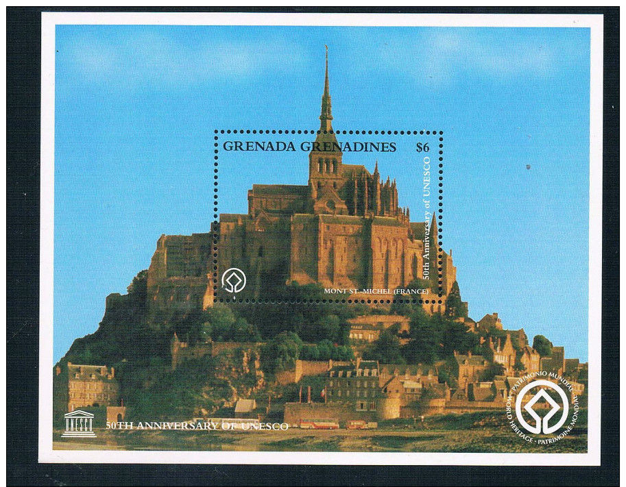 Grenadines 1997 Monet Hill Church World Heritage French 1M New Stamps - Other & Unclassified