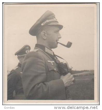 Moldova - Bessarabia - Historical Romania - Basarabia - WW2 - German Nazi Officer - Old Photo 60x64mm - Moldavië