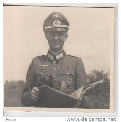 Moldova - Bessarabia - Historical Romania - Basarabia - WW2 - German Nazi Officer - Old Photo 64x60mm - Moldova