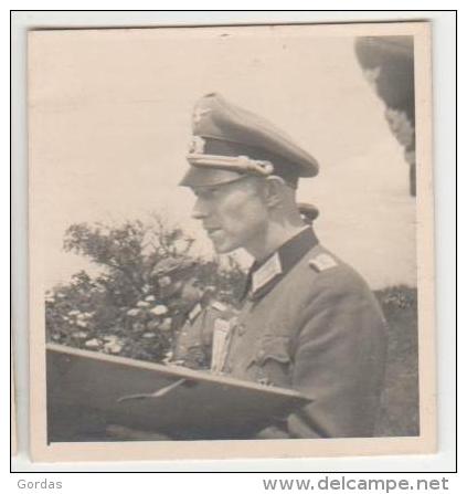Moldova - Bessarabia - Historical Romania - Basarabia - WW2 East Front - German Nazi Officer - Old Photo 62x64mm - Moldova