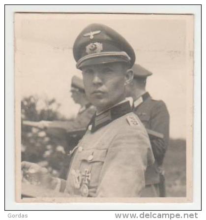 Moldova - Bessarabia - Historical Romania - Basarabia - WW2 East Front - German Nazi Officer - Old Photo 62x64mm - Moldavie