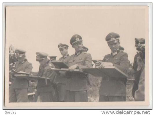 Moldova - Bessarabia - Historical Romania - Basarabia - WW2 East Front - German Nazi Officers - Old Photo 85x60mm - Moldova