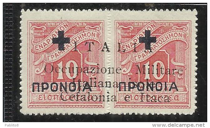 OCCUPAZIONE ITALIANA CEFALONIA E ITACA 1941 PREVIDENZA SOCIALE DEL 1937 SOPRASTAMPATO OVERPRINTED MLH - Cefalonia & Itaca