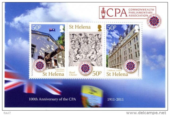 St Helena 2011 - Cent De CPA, Arcitècture, Drapeaux - BF Neufs - MNH - Isla Sta Helena
