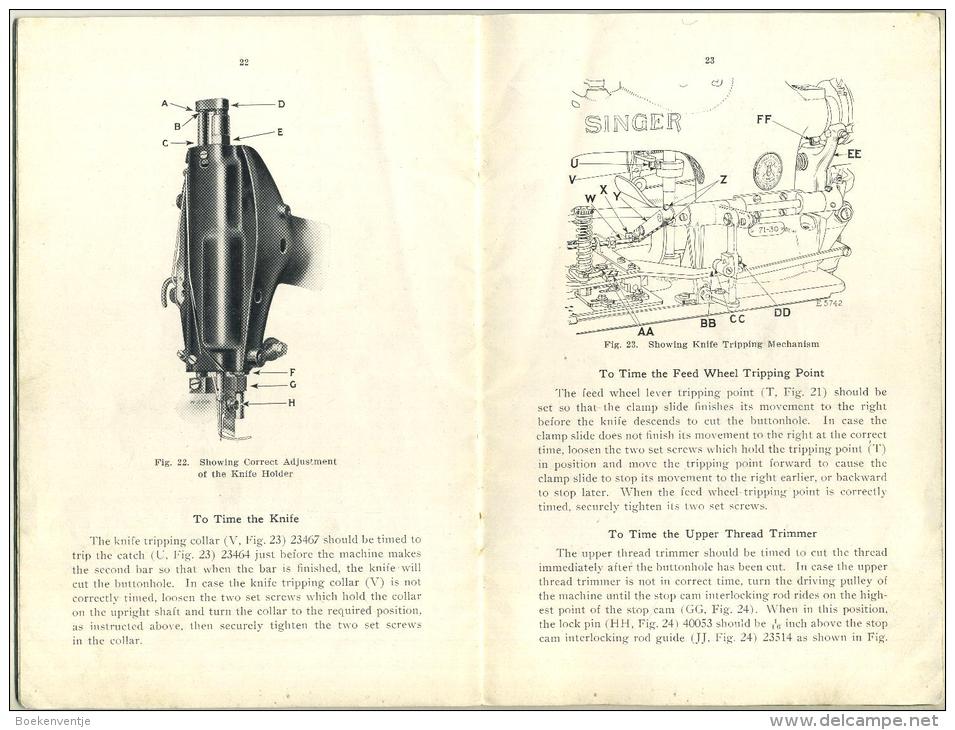 Singer Sewing Machines Of Class 71 (Except Machine 71-48) - Supplies And Equipment