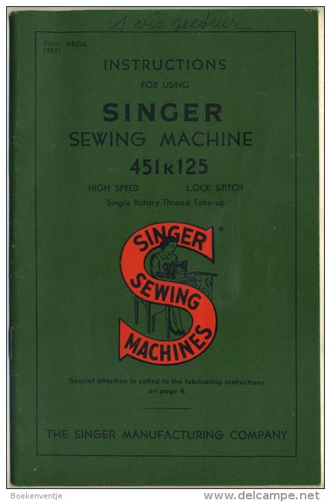 Singer Sewing Machine 451k125 - Matériel Et Accessoires