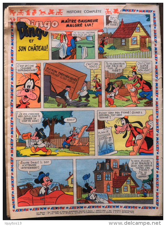 -JOURNAL De MICKEY N° 619 Du  5-4-1964 - COMPLET - En état D'usage - - Journal De Mickey