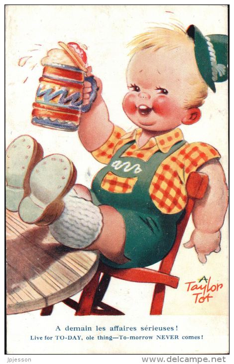 TAYLOR A  ILLUSTRATEUR ANGLAIS  ENFANT  ALCOOL  BIERE - Taylor