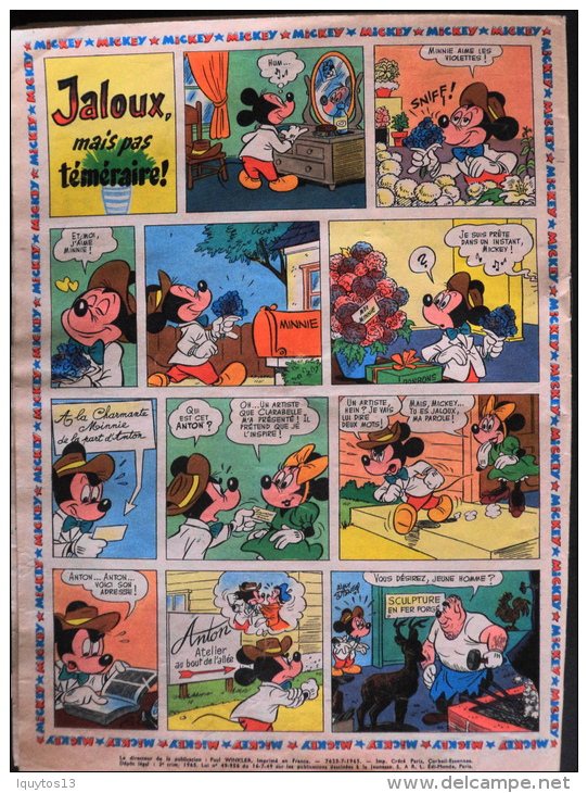 -JOURNAL De MICKEY N° 690 Du  15-8-1965 - COMPLET - En état D'usage - - Journal De Mickey