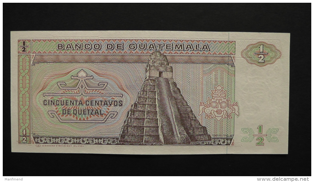 Guatemala - 1/2 Quetzal - 1989 - P 65 - Unc - Look Scan - Guatemala