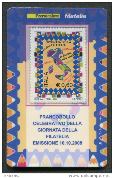 ITALIA TESSERA FILATELICA 2008 - GIORNATA DELLA FILATELIA - 276 - Philatelistische Karten