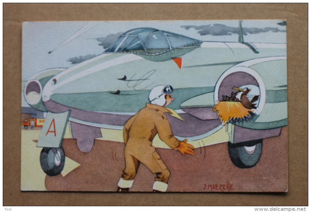 PLANE AVION HUMOUR - ILLUSTRATEUR J.MAEZELLE Militaire - Humor