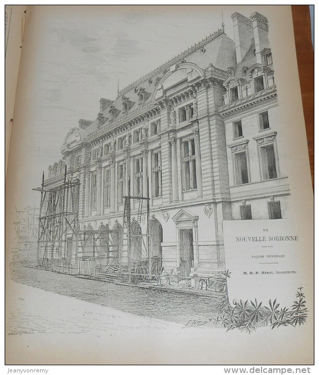 La Semaine Des Constructeurs. N°38.  17 Mars 1888. La Nouvelle Sorbonne. - Revistas - Antes 1900