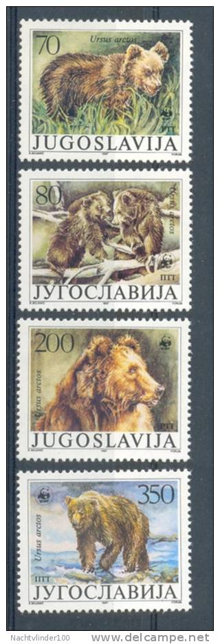 Mpr059s * SPECIAL 10% CV * WWF FAUNA ZOOGDIEREN BEER BEREN BROWN BEARS MAMMALS JUGOSLAVIJA 1988 PF/MNH - Unused Stamps