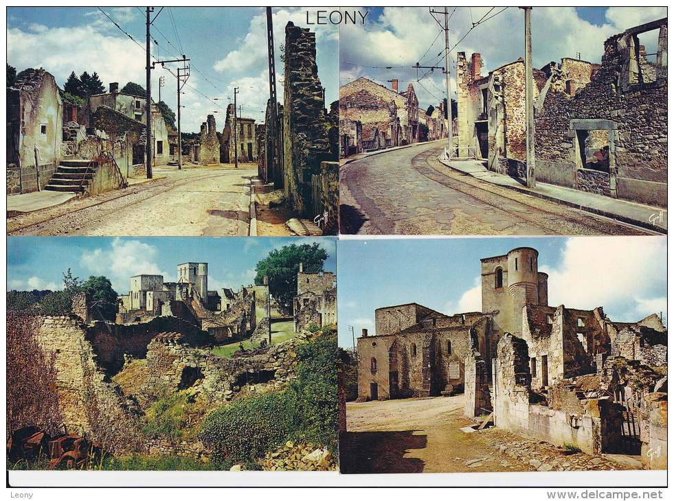 9  CPM  D´ ORADOUR Sur GLANE (87) -  Cité MARTYRE 10 Juin 1944- - Oradour Sur Glane