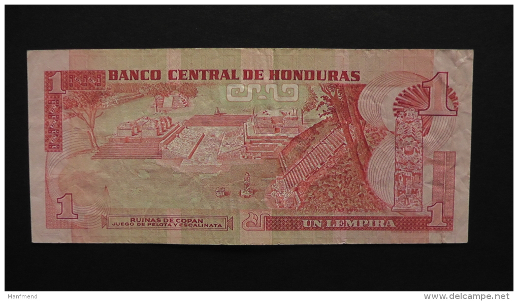 Honduras - 1 Lempira- 1989 - P 68c - VF  - Look Scan - Honduras