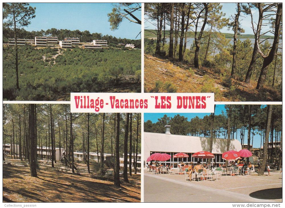 Cp , 33 , BOMBANNES-CARCANS , Le Village De Vacances "Les Dunes" , Multi-Vues - Carcans