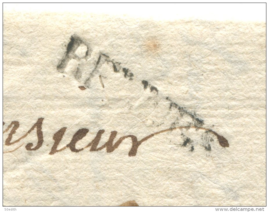 RENNES (lenain N°4) + "3"/ Lettre  Pour St Malo - 1701-1800: Précurseurs XVIII