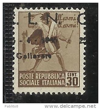 ITALY ITALIA 1945 CLN GALLARATE MONUMENTS DESTROYED OVERPRINTED MONUMENTI DISTRUTTI SOPRASTAMPATO CENT. 30 MNH VARIETY - Comité De Libération Nationale (CLN)