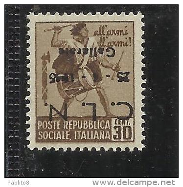 ITALY ITALIA 1945 CLN GALLARATE MONUMENTS DESTROYED OVERPRINTED MONUMENTI DISTRUTTI SOPRASTAMPATO 30 C MNH VARIETY - National Liberation Committee (CLN)
