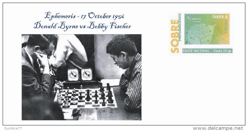 Spain 2013 - Ephemeris - 17 October 1956 - Donald Byrne Vs Bobby Fischer "The Match Of The Century" Special Cover - Tramways