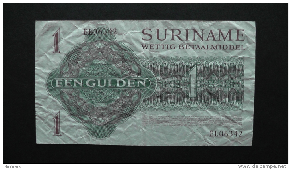 Suriname - 1 Gulden - 1971 - P 116b - F  - Look Scan - Suriname