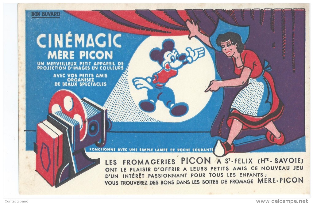 Fromage  Mére PICON  à St Félix  ( 74 )  -   Mickey       -    Ft  =  20 Cm  X  13 Cm - Zuivel